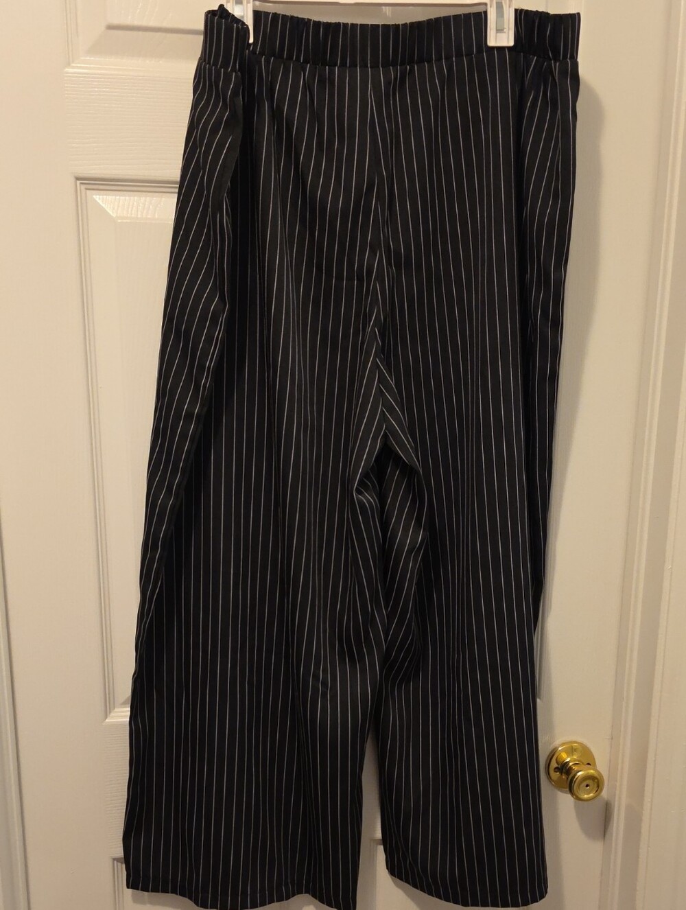 SHEIN Black Pinstripe Boot Cut Pants